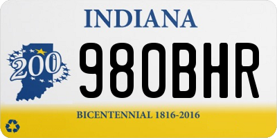 IN license plate 980BHR