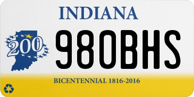 IN license plate 980BHS