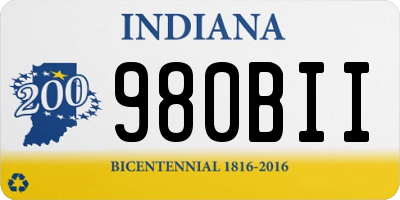IN license plate 980BII