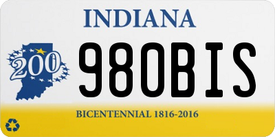 IN license plate 980BIS
