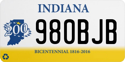 IN license plate 980BJB