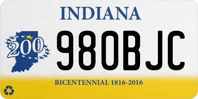 IN license plate 980BJC