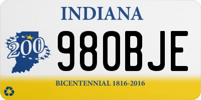 IN license plate 980BJE