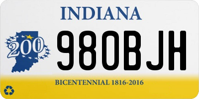 IN license plate 980BJH