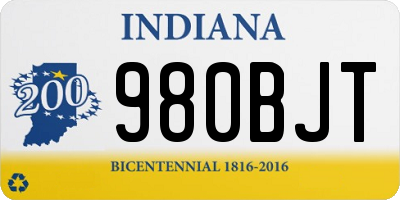 IN license plate 980BJT