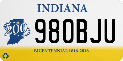 IN license plate 980BJU