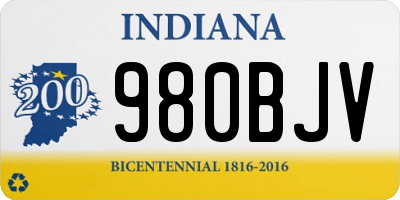 IN license plate 980BJV