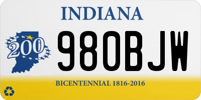 IN license plate 980BJW