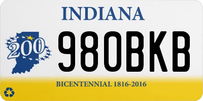 IN license plate 980BKB