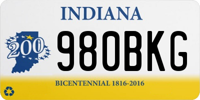 IN license plate 980BKG