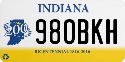 IN license plate 980BKH