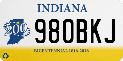 IN license plate 980BKJ