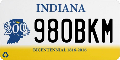 IN license plate 980BKM