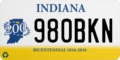 IN license plate 980BKN