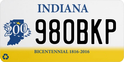 IN license plate 980BKP