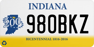 IN license plate 980BKZ