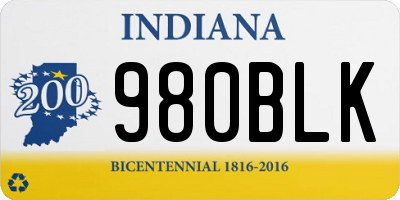 IN license plate 980BLK
