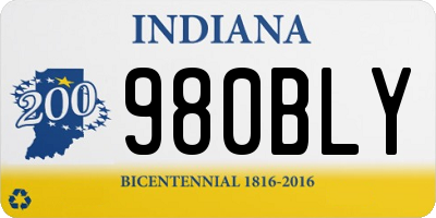 IN license plate 980BLY