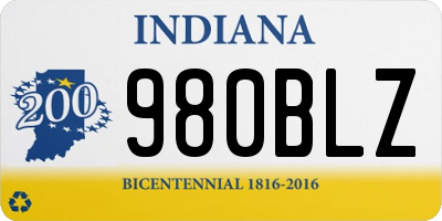 IN license plate 980BLZ