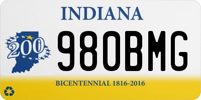 IN license plate 980BMG