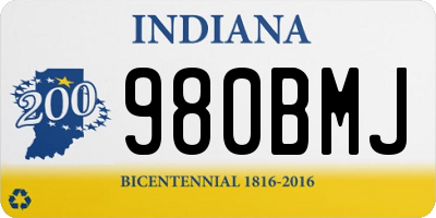 IN license plate 980BMJ