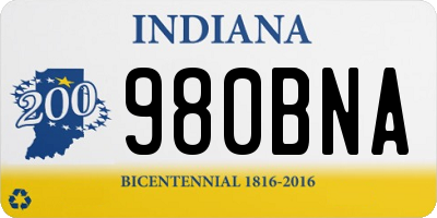 IN license plate 980BNA