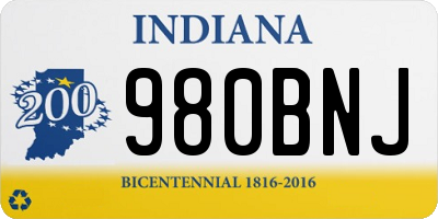 IN license plate 980BNJ