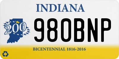 IN license plate 980BNP