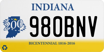 IN license plate 980BNV