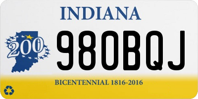 IN license plate 980BQJ