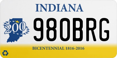 IN license plate 980BRG