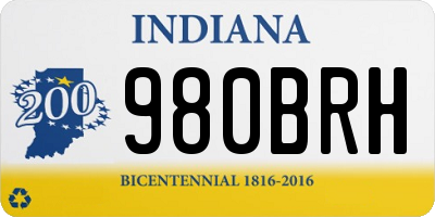 IN license plate 980BRH