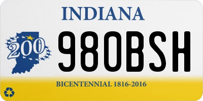 IN license plate 980BSH