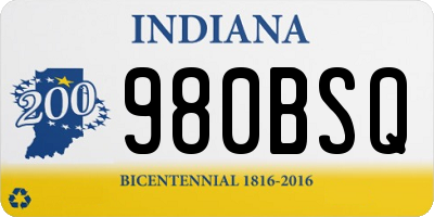 IN license plate 980BSQ