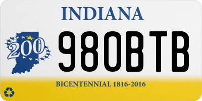IN license plate 980BTB