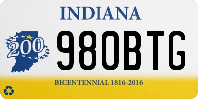 IN license plate 980BTG
