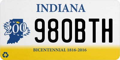 IN license plate 980BTH