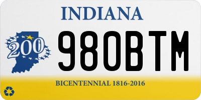 IN license plate 980BTM