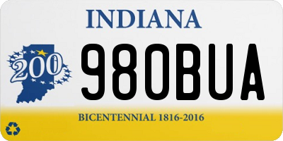 IN license plate 980BUA