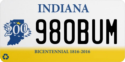 IN license plate 980BUM