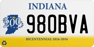IN license plate 980BVA