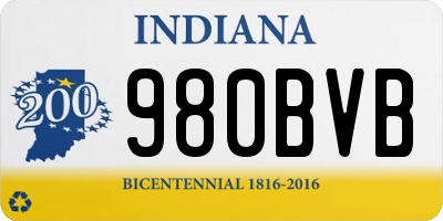 IN license plate 980BVB