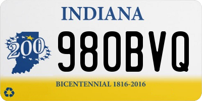 IN license plate 980BVQ