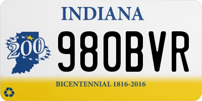 IN license plate 980BVR