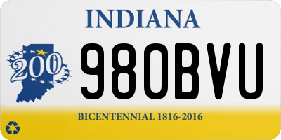 IN license plate 980BVU
