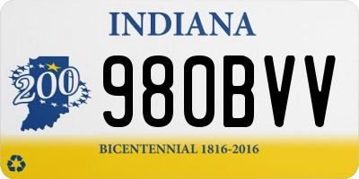 IN license plate 980BVV