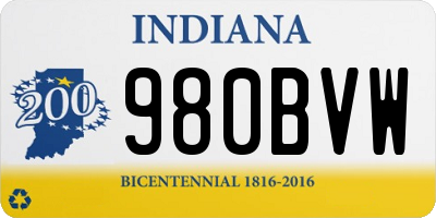 IN license plate 980BVW