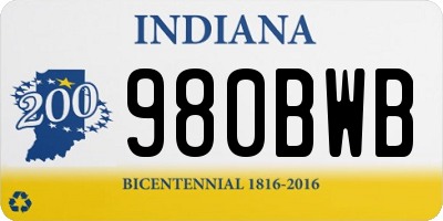 IN license plate 980BWB