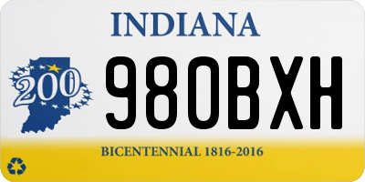 IN license plate 980BXH