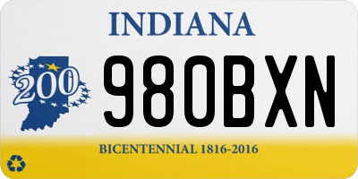 IN license plate 980BXN